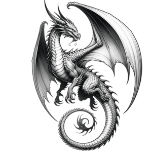 Realistic Dragon With Scales