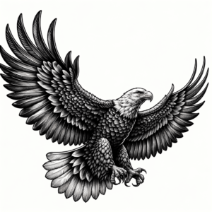 Realistic Eagle Soaring With Detailed Feathers