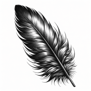 Realistic Feather With Details