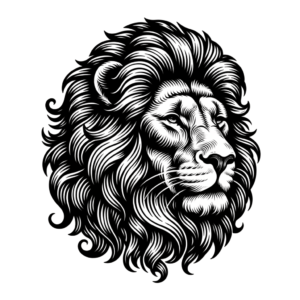 Realistic Lion With Mane