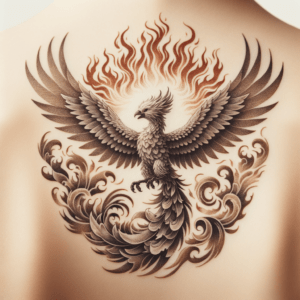 Realistic Phoenix Rising From Flames