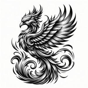 Realistic Phoenix With Intricate Details