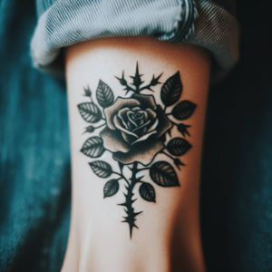 Realistic Rose And Thorns