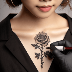 Realistic Rose With Thorns