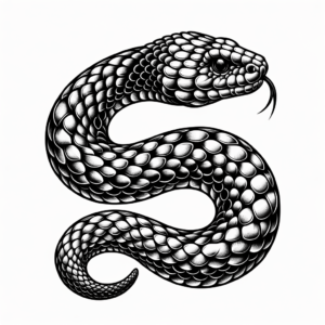 Realistic Snake With Scales
