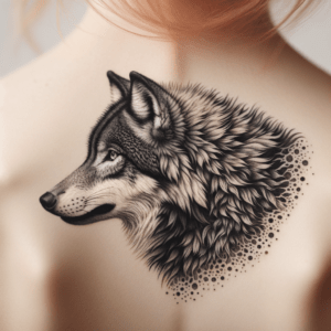 Realistic Wolf With Detailed Fur