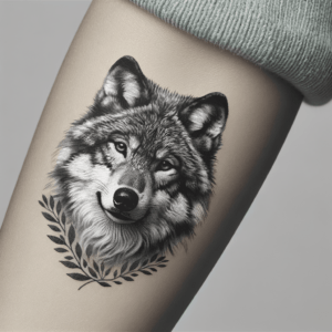 Realistic Wolf With Intense Gaze