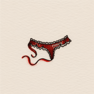 Red Garter In Sexy Lines