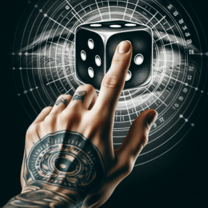 Retro Dice Design On A Man’S Hand