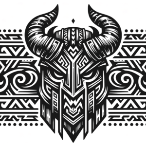 Rugged Tribal Band With Bold Lines