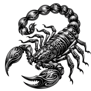 Scorpion In Polynesian Tattoo Design