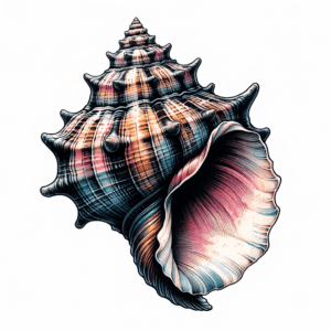 Seashell In A Watercolor Tattoo Style
