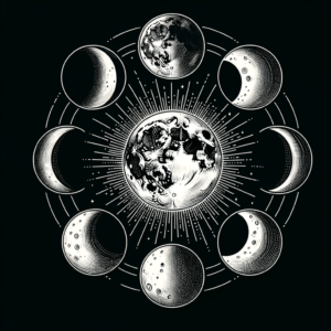 Serene Linework Moon Phases