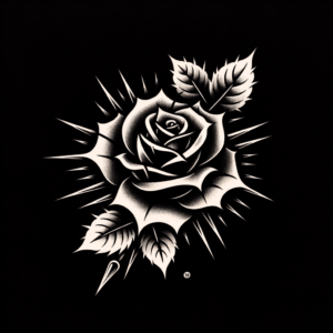 Sexy Tattoo Of A Rose With Thorns