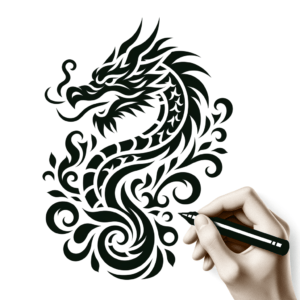 Simple And Bold Dragon Design