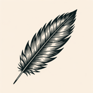 Simple And Bold Feather Design