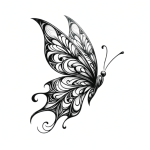 Simple Butterfly Hovering With Delicate Wings