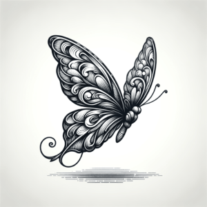 Simple Butterfly Soaring Upward