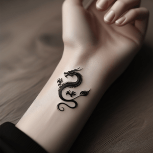 Simple Dainty Dragon On The Wrist