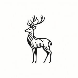 Simple Deer Tattoo