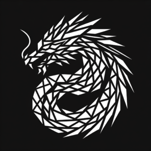 Simple Geometric Dragon Shape