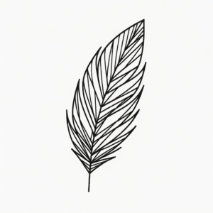 Simple Geometric Feather Shape