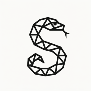 Simple Geometric Snake Shape