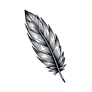 Simple Linework Feather Design