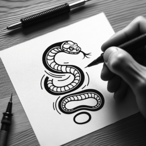 Simple Linework Snake Design