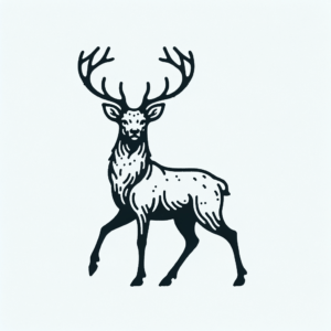 Simple Stag Tattoo