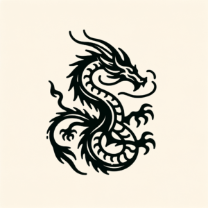 Simple Stick And Poke Dragon