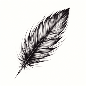 Simple Stick And Poke Feather