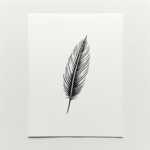 Simple Stick And Poke Feather