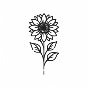Simple Stick And Poke Sunflower