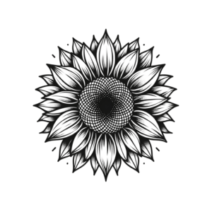 Simple Sunflower Outline