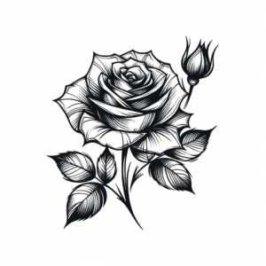 Simple Tattoo Of A Rose