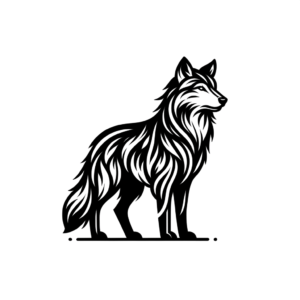 Simple Wolf Tattoo Design