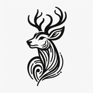 Simplistic Deer With Elegant Lines