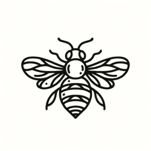 Single Continuous Line Bee