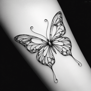 Single Continuous Line Butterfly
