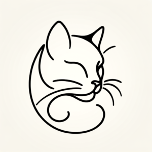 Single Continuous Line Cat
