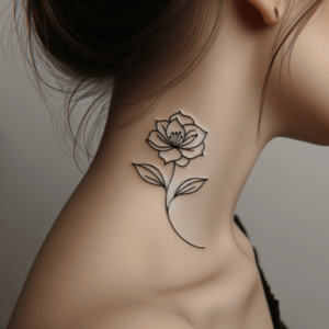 Single Continuous Line Flower