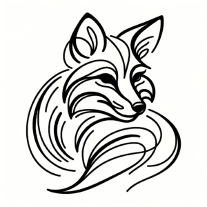 Single Continuous Line Fox