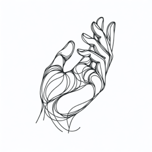Single Continuous Line Hand
