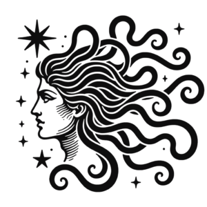 Single Continuous Line Medusa With A Star