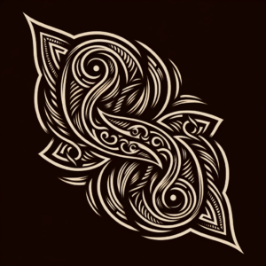 Single Continuous Line Tribal Pattern