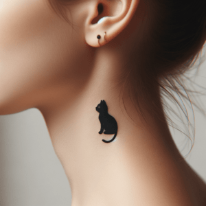Single Line Cat Silhouette