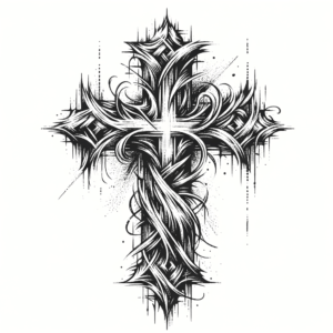 Sketchy Cross With Scribbled Lines