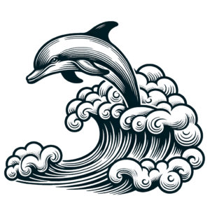 Small Dolphin With A Wave