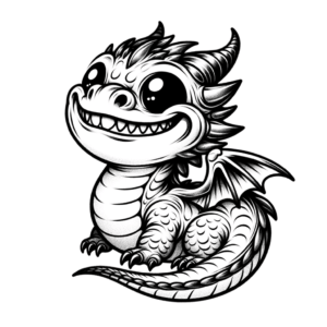 Small Dragon With A Smiley Face